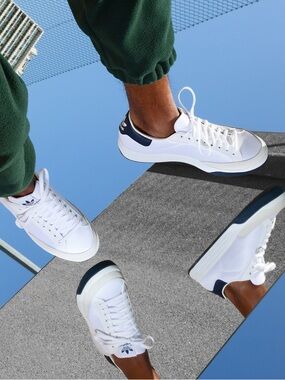Adidas White Rod Laver Navy/White